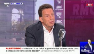 Geoffroy Roux de Bézieux (Medef): "Je ne crois pas" qu'il faille donner un coup de pouce au SMIC