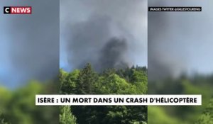 Isère : un mort dans le crash d'un hélicoptère de la Sécurité civile