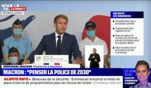 Beauvau de la sécurité: Emmanuel Macron veut "plus de bleu sur le terrain"