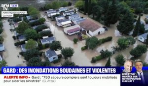 Gard: un département sous les eaux, victime d'inondations soudaines et violentes