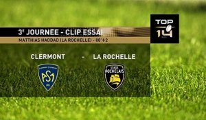 TOP 14 - Essai de Matthias HADDAD (SR) - ASM Clermont - Stade Rochelais - J03 - Saison 2021/2022