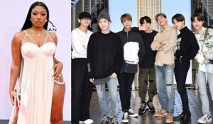 BTS and Megan Thee Stallion Finally Meet Up in NYC: See the Photo | Billboard News