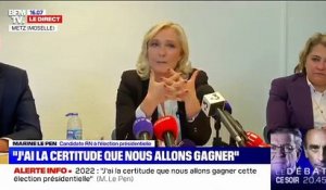 Marine Le Pen affirme une nouvelle fois qu'Eric Zemmour "n'a aucune chance de gagner" l'élection présidentielle de 2022 - VIDEO