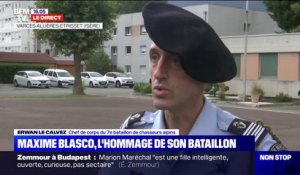 Erwan Le Calvez, chef du bataillon de Maxime Blasco:"Il avait réussi à sauver l'équipage d'un hélicoptère (...) C'était une force de la nature"