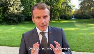 Emmanuel Macron - Son annonce pendant Global Citizen Live : Le Président annonce doubler le nombre de vaccins donnés aux pays pauvre