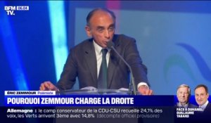 "Chochottes", "notables centristes": Éric Zemmour attaque Les Républicains
