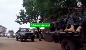 Conakry : l'impressionnante escorte de Mamadi Doumbouya