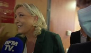 "J'ai vu des candidats monter, puis descendre": Marine Le Pen se dit "extrêmement sereine" face aux sondages