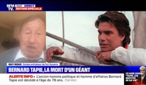 Mort de Bernard Tapie: Guy Roux dit avoir "admiré beaucoup de choses de sa carrière"