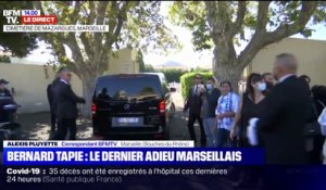 Obsèques de Bernard Tapie: le convoi funéraire arrive au cimetière de Mazargues