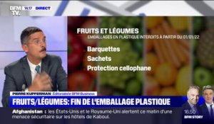 Fruits et légumes: les emballages en plastique seront interdits à partir du 1er janvier 2022