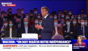 Emmanuel Macron: "Quand les inégalités augmentent, qu'on ne voit plus les perspectives, on a un doute démocratique qui s'installe"