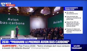 Emmanuel Macron: "Produire en France à l'horizon 2030 le premier avion bas-carbone, c'est tout à fait faisable"