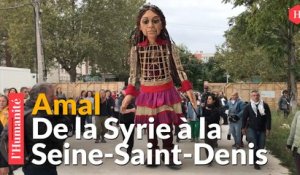 Aubervilliers : la marionnette géante Amal, icône des enfants exilés, déambule en Seine-Saint-Denis