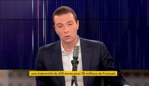 Indemnité inflation : le gouvernement offre un "un spéculoos de 100 euros" aux Français concernés, se moque Jordan Bardella