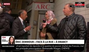 Eric Zemmour face à une femme voilée en direct à Drancy : « Enlevez votre cravate, j’enlève mon voile » - VIDEO