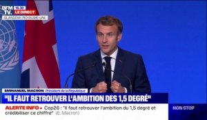 Pour Emmanuel Macron, il faut "arriver à lier l'agenda de lutte contre le dérèglement climatique" avec les agendas "de la biodiversité et du commerce"