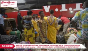 Arrivée de 287 réfugiés en provenance du Ghana/ S.E.M. Tobokoue Koyeman: « Nous sommes...dans le processus de rapatriement »