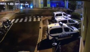 Vidéosurveillance montrant l'attaque de policiers à Cannes le 8 novembre 2021