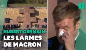 Au Mont Valérien, les larmes d'Emmanuel Macron à l’inhumation d’Hubert Germain