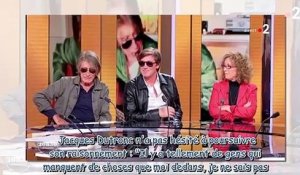 Jacques Dutronc faussement modeste - cette remarque flatteuse de Laurent Delahousse qui a pris l'eau