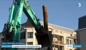 Saint-Malo : le grand chantier des brise-lames a débuté