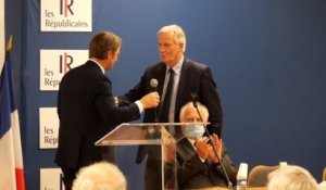Michel Barnier face aux militants Les Républicains de l'Aube