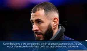 Sextape - Benzema condamné à un an de prison avec sursis