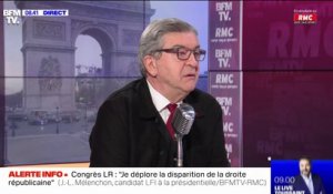 Congrès LR: Jean-Luc Mélenchon "déplore la disparition de la droite républicaine"