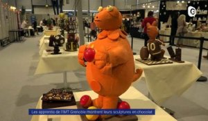 Reportage - Les apprentis de l'IMT Grenoble montrent leurs sculptures en chocolat