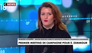Marlène Schiappa : «Je suis très attachée à la démocratie et je n'ai jamais souhaité empêcher Éric Zemmour de parler (...) je crois à la confrontation des idées»