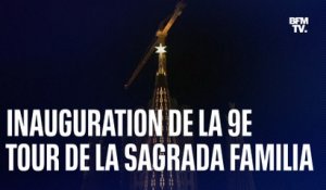 La 9ème tour de la Sagrada Família, sur les 18 imaginées par Gaudí, a été inaugurée à Barcelone