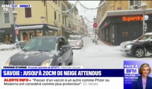 Les rues d'Albertville sous la neige