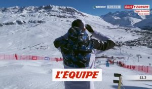 La chute de Laffont en finale du simple - Ski de bosses - CM (F)