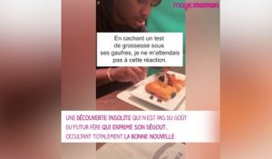 Pour annoncer sa grossesse, une future maman cache son test de grossesse dans une gaufre