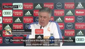 Real Madrid - Ancelotti : "Quand Hazard peut s'entraîner normalement, il est bon"
