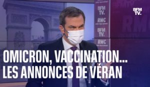 Propagation d'Omicron, vaccination des enfants... Les annonces d'Olivier Véran sur BFMTV