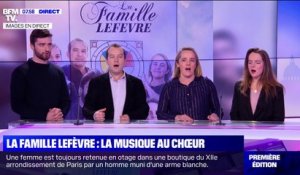 La famille Lefèvre interprète "Douce nuit" en direct sur le plateau de BFMTV