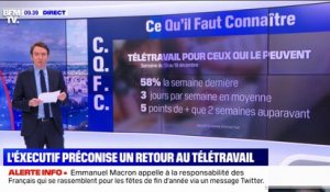 L'exécutif préconise un retour au télétravail