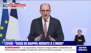 Jean Castex: "Le conseil des ministres d'aujourd'hui a adopté un projet de loi qui va transformer le pass sanitaire en pass vaccinal"