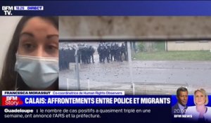 Affrontements policiers-migrants à Calais: "Les personnes ont été empêchées de prendre leurs affaires", témoigne Francesca Morassut (Human Rights Observers)