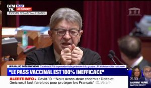 Pour Jean-Luc Mélenchon, le gouvernement s'est "trompé sur tout: les tests, les masques, les jauges, les vaccins, les vagues"