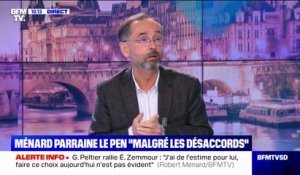 Pour Robert Ménard, Marine Le Pen est "moins brutale", "plus attentive aux gens"