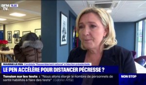 Marine Le Pen se dit "convaincue que le but d'Emmanuel Macron était d'exciter son opposition" avec ses propos polémiques sur les non-vaccinés