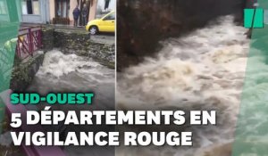 Le Sud-Ouest a nouveau frappé par des inondations, 5 départements en vigilance rouge