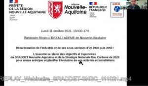 Webinaire_SRADDET* du_11 octobre 2021 - DREAL Nouvelle-Aquitaine