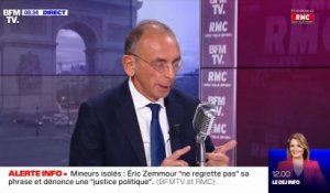 Eric Zemmour ce matin sur BFM TV réagit aux procédures judiciaires contre lui : "Ils veulent ma peau depuis 10 ans, mais je continuerai !"