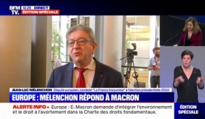 Jean-Luc Mélenchon sur le discours d'Emmanuel Macron au Parlement européen: "Il y avait des moments un peu choquants"