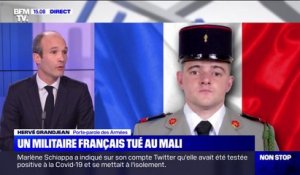 Hervé Grandjean, porte-parole des Armées: "Des tirs de mortiers ont très grièvement blessé le brigadier Alexandre Martin"
