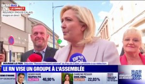 Marine Le Pen: "les seuls qui sont en dynamique ce sont les candidats du Rassemblement national"